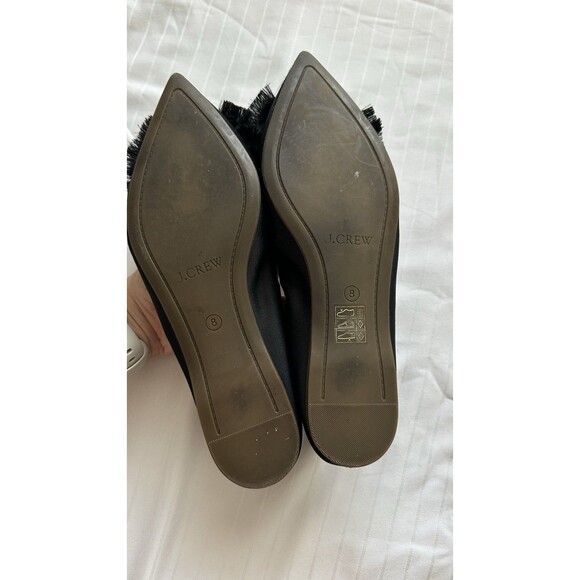 J.Crew Black Flats – Pointed Toe – Frayed Bow Detail – Women’s Size 8 - Picture 4 of 6